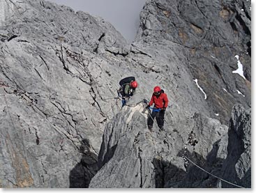 Coming off the Tyrolean Traavers