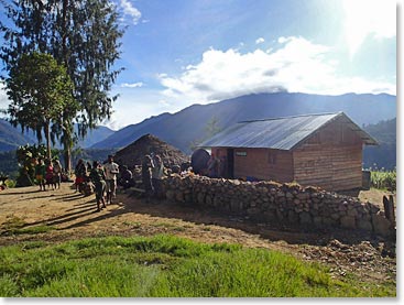 One of the Dani villages we passed along the trails