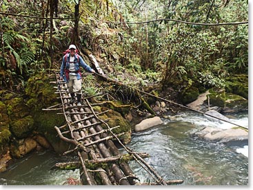 Jen crossing yet another bridge