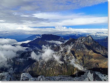 Incredible views from the summit ridge