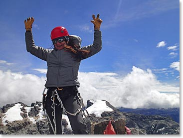 Urszula on the summit