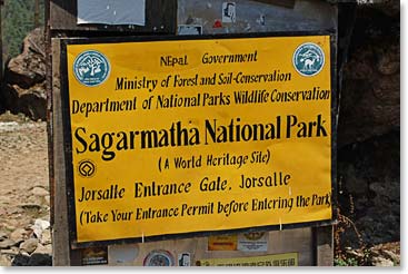 We stopped at the Sagarmatha National Park Entrance.
