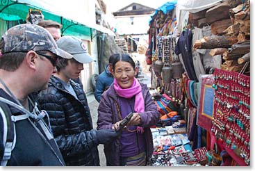 The Brown’s looking at items for sale