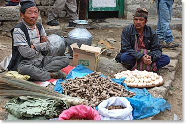 Local market in Namche