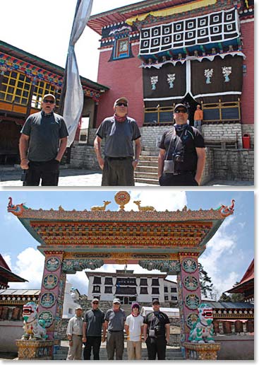 Outside of the world famous Tangboche monastery