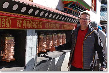 We visited the Pangboche monastery.