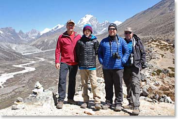 The team on top of Dingboche Hill