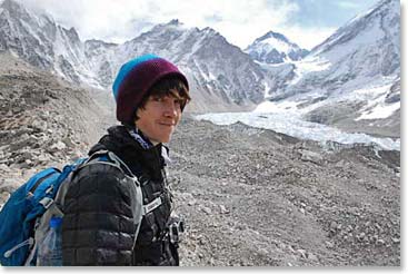 Jackson just below Everest Base Camp