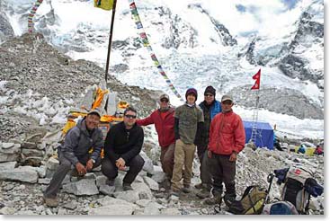 The team at Everest Base Camp