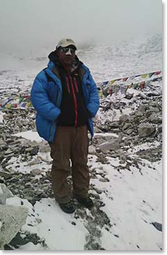 We are having bad weather and it is still snowing outside the SPCC office at Everest Base Camp.