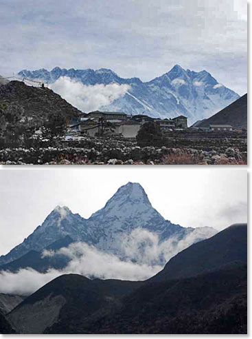 We arrived to beautiful views in Pangboche