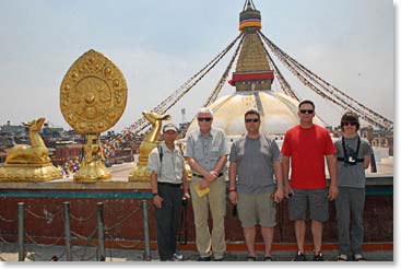 In front of Boudhantah Temple