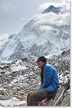 Jim Brown pauses for a moment to enjoy the surrounding beauty.