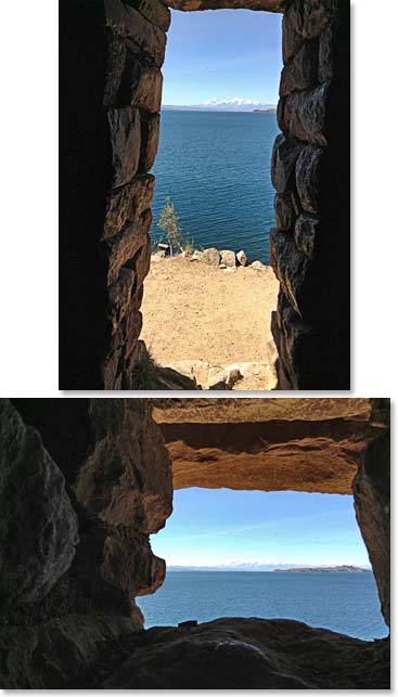 Incredible views of Lake Titicaca from inside the ruins