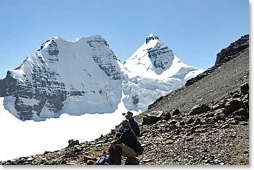 Resting and enjoying the views on our acclimatization day
