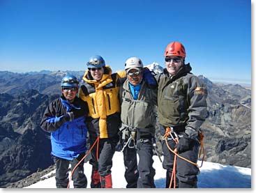 Summit of Pequeno Alpamayo