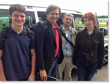 Tom, Dan, our driver and our St. Petersburg tour guide Lina at the airport