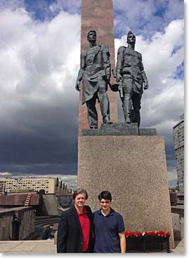 Dan and Tom as we leave victory square.