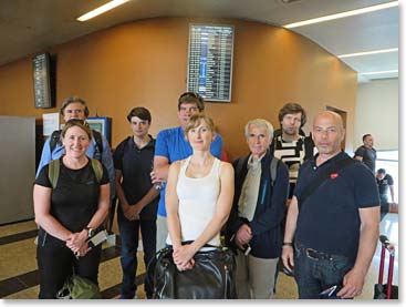 The team at the airport