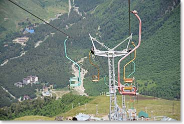 Chairlift ride at Cheget