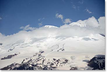 Our first views of Elbrus!