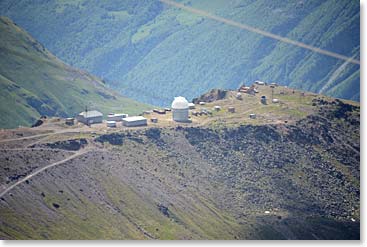 From Garabashi we could look across to the Observatory, 1000 meters below, where we were yesterday.