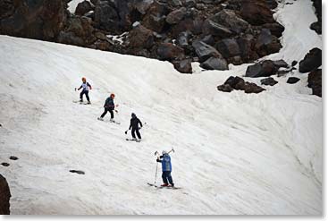 We enjoyed watching kids on the ski team training