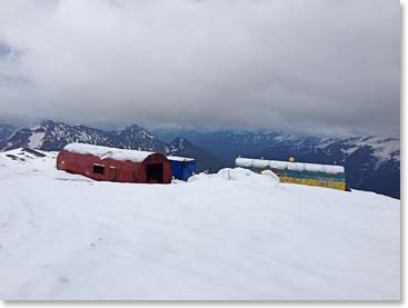 Arriving at the Barrel to a lot of snow!