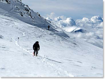 The lonely climb into the Saddle