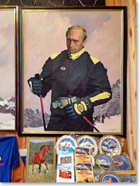 Vladimir Putin is skiing with Solomon and Leki.