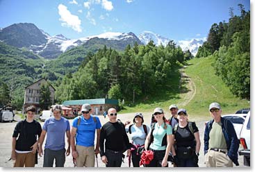 We arrived in the Caucasus to beautiful weather in the valley