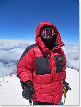 Dan reaching the summit