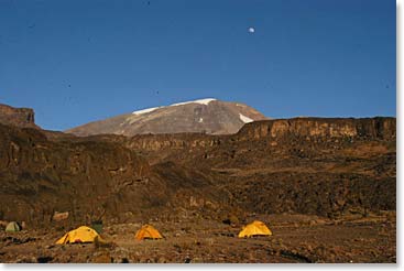 Our cozy Moir Camp at night