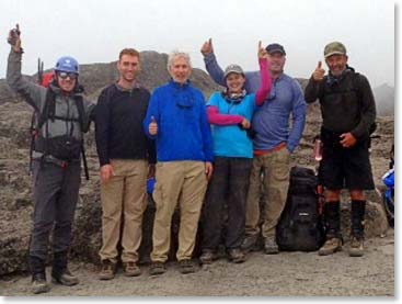 Team at the top of Barranco Wall