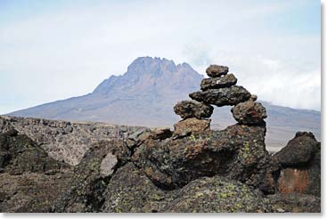 The view of Mawenzi from high camp