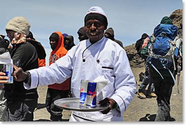 Welcome to 19,000 feet, Yonah has red bull!