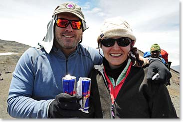 Rick and Amanda enjoy the refreshments