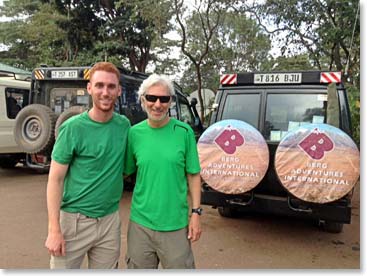 Jon and Jordan in Ngorongoro Conservation Area