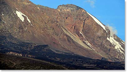 We had incredible views of the western breach wall from our Shira Camp