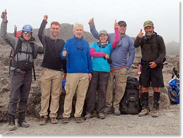 The team at the top of the Barranco Wall