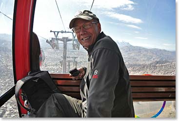 Dave on the cable car
