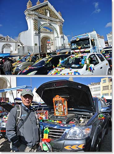 Car blessings are done by a priest for good luck and safe passage
