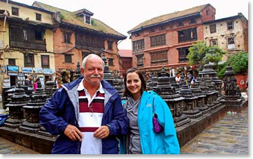 Chortens at the Swayambhunath temple