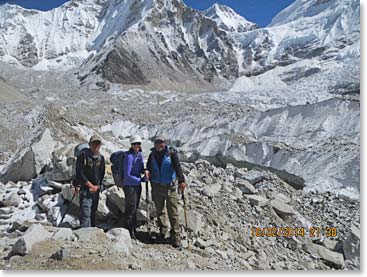 A break before reaching base camp