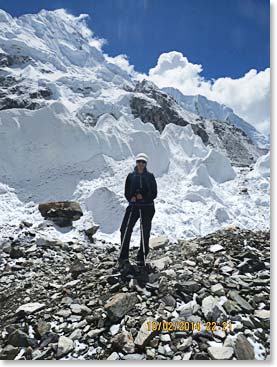 Arriving at base camp