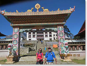 Rich and Bonnie at the Tengboche Monastery