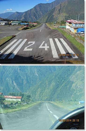 Lukla runway is always an adventure