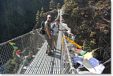 The beautiful Namche Bridge