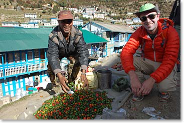 Travis at the Namche Market