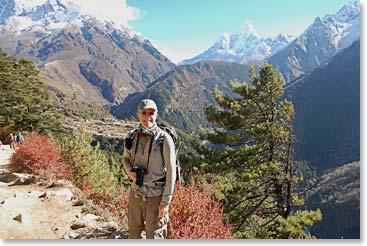 Scott with Ama Dablam behind